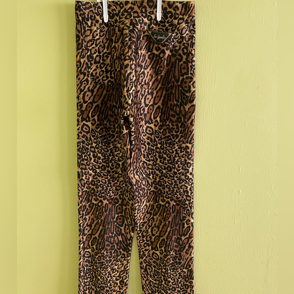 Extremely Rare VINTAGE 1970S LE GAMBI Jaguar SPANDEX DISCO PANTS